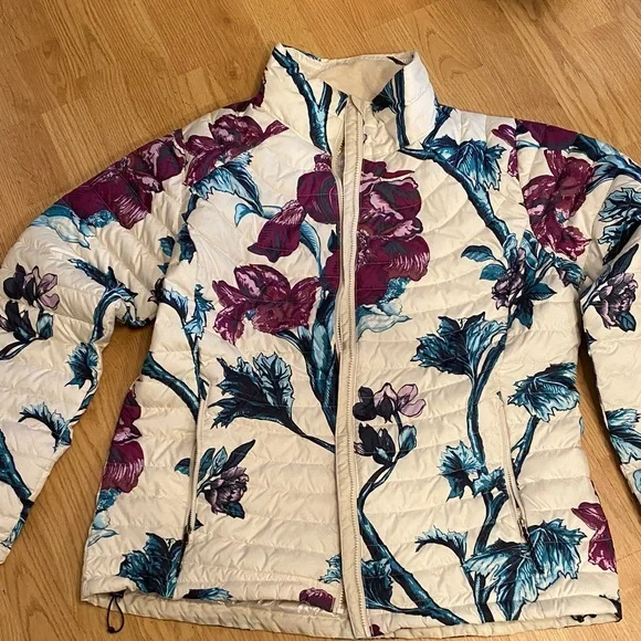 Preowned Women’s Columbia Floral Cream Jacket XXL Excellent - Picture 1 of 7